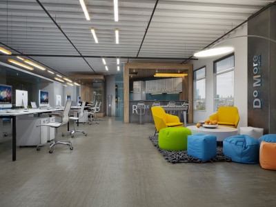 Phối hợp màu sắc bắt mắt trong thiết kế nội thất văn phòng
